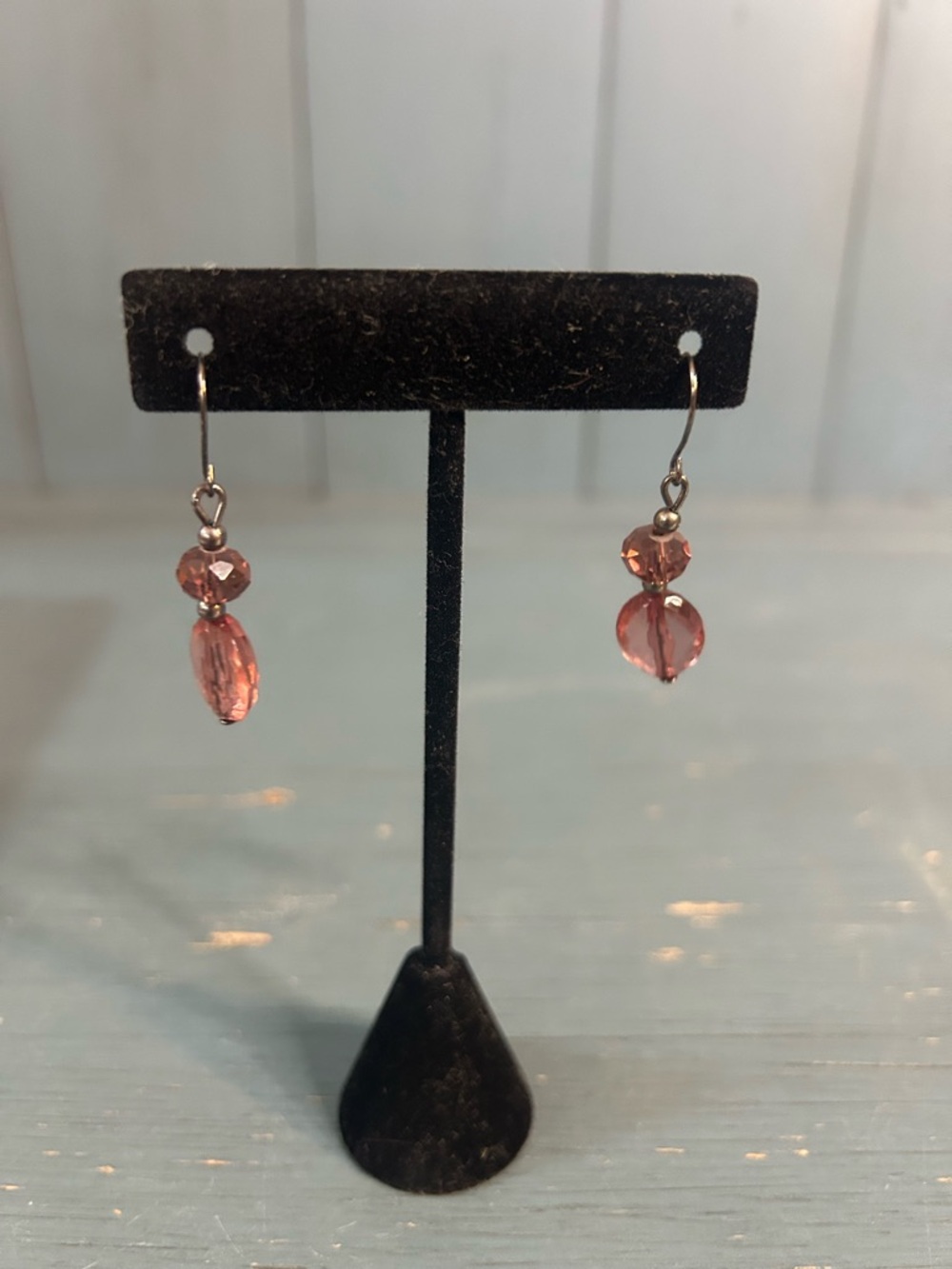 Claire's Wine Crystal Tear Drop Dangle Earrings | New